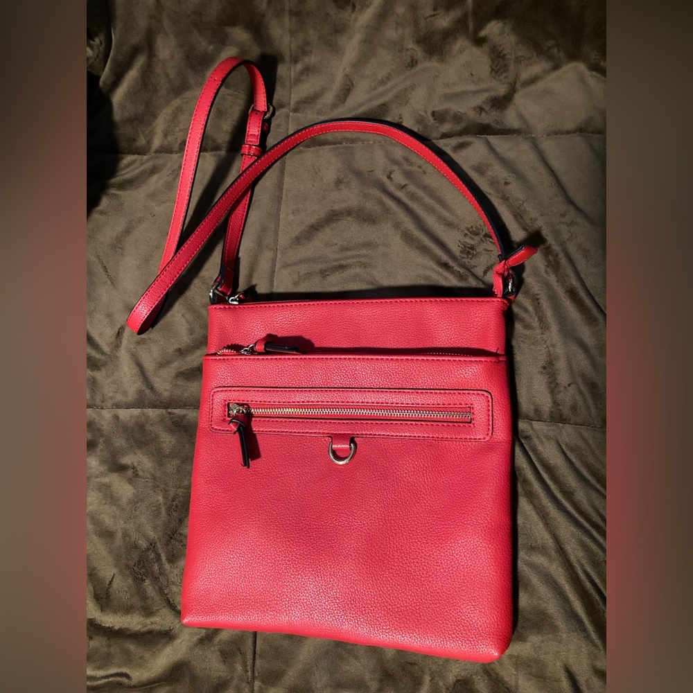 Neumann Marcus brand, Red Crossbody Bag, lots of pockets for storage